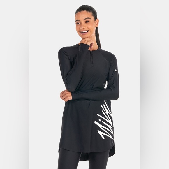 Nike Victory Women’s Small UPF 40 Full Coverage Tunic Swimsuit Coverup New - Picture 1 of 8